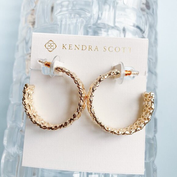 Kendra Scott Hoop Earrings - Natalie - Gold - Picture 1 of 4